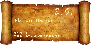 Dósai Ibolya névjegykártya