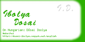ibolya dosai business card